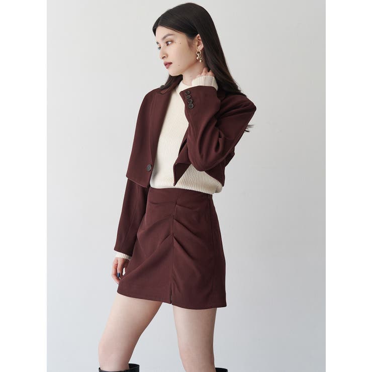 タックドレープミニスカート【セットアップ着用可】 | MURUA | 詳細画像10 