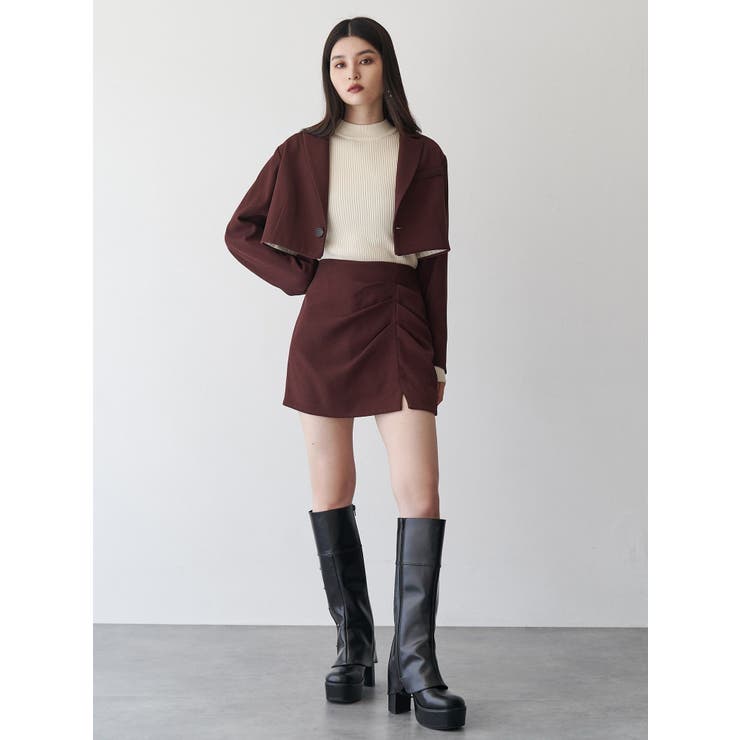 タックドレープミニスカート【セットアップ着用可】 | MURUA | 詳細画像13 