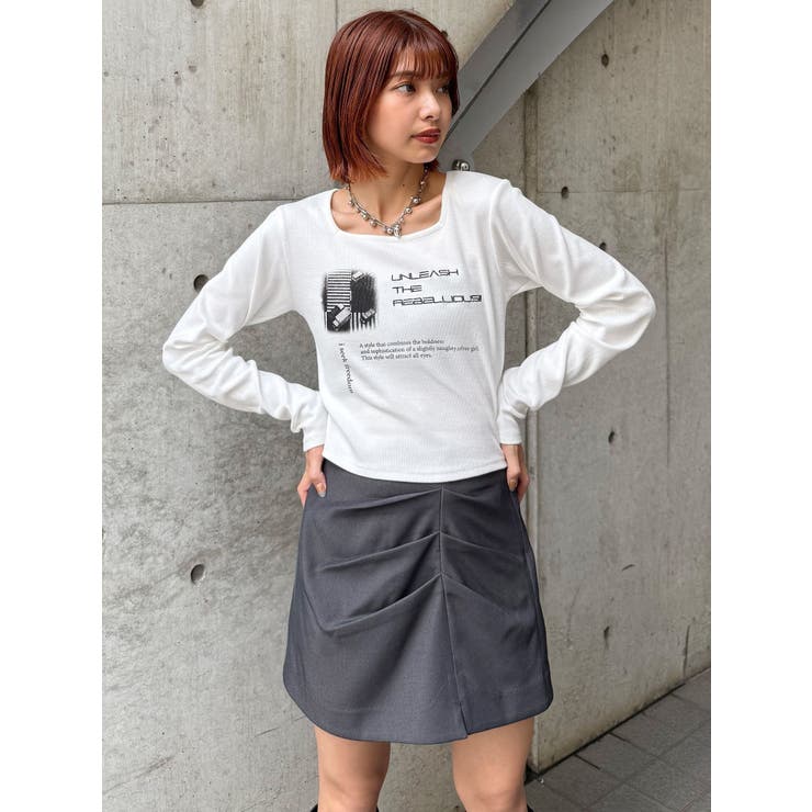 タックドレープミニスカート【セットアップ着用可】 | MURUA | 詳細画像16 