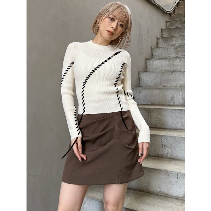 タックドレープミニスカート【セットアップ着用可】 | MURUA | 詳細画像21 