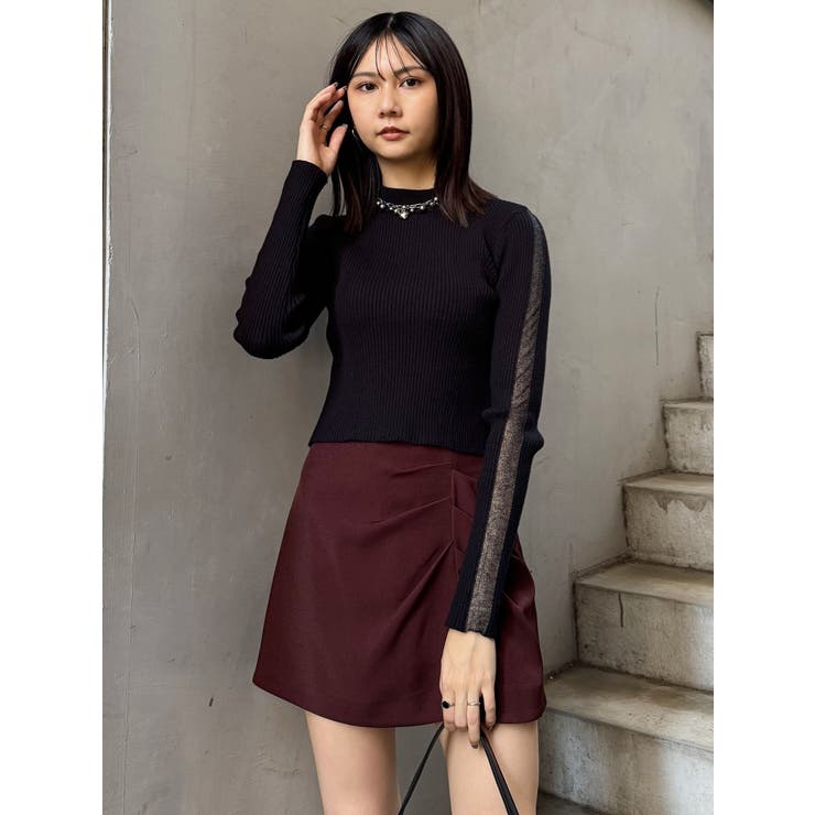 タックドレープミニスカート【セットアップ着用可】 | MURUA | 詳細画像26 