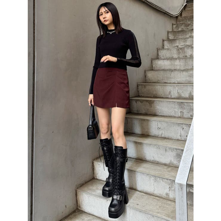 タックドレープミニスカート【セットアップ着用可】 | MURUA | 詳細画像28 