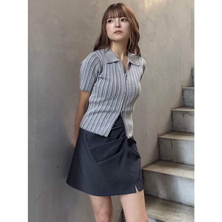 タックドレープミニスカート【セットアップ着用可】 | MURUA | 詳細画像29 