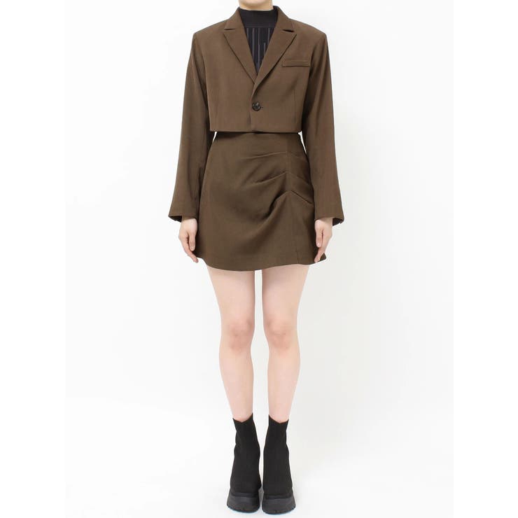 タックドレープミニスカート【セットアップ着用可】 | MURUA | 詳細画像45 