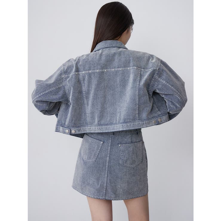 フロッキーデニムミニスカート【セット販売対象】 | MURUA | 詳細画像12 