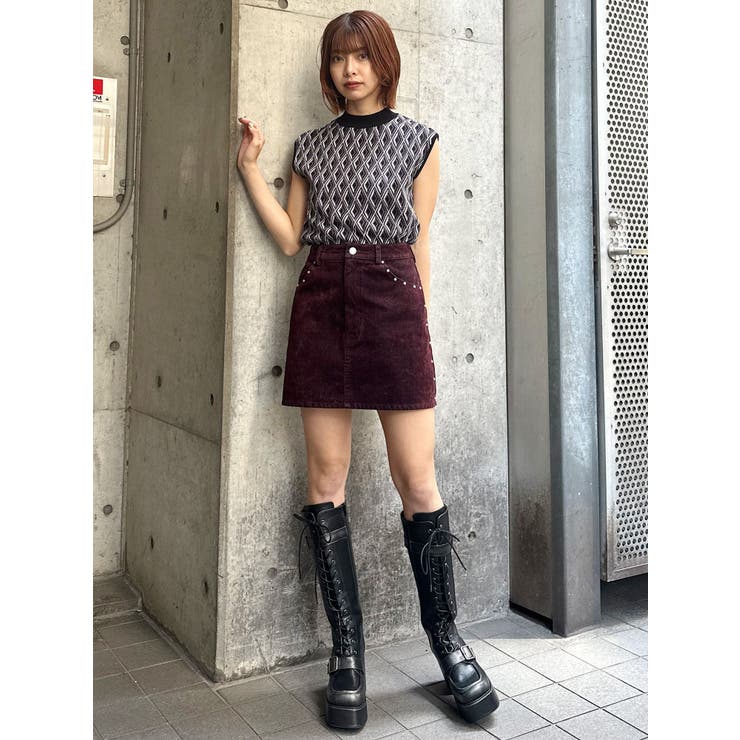 フロッキーデニムミニスカート【セット販売対象】 | MURUA | 詳細画像19 