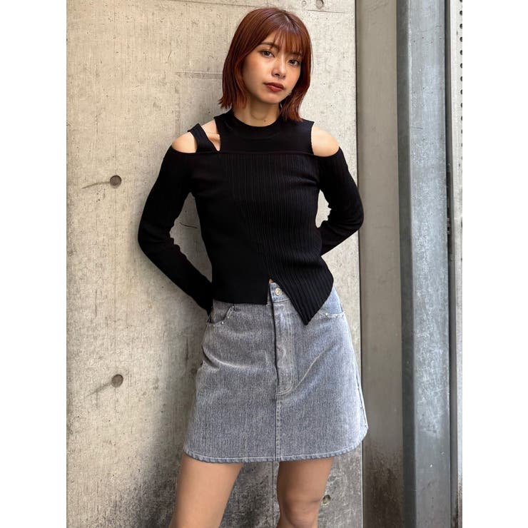 フロッキーデニムミニスカート【セット販売対象】 | MURUA | 詳細画像27 