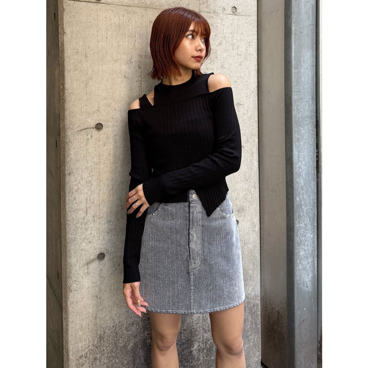 フロッキーデニムミニスカート【セット販売対象】 | MURUA | 詳細画像28 