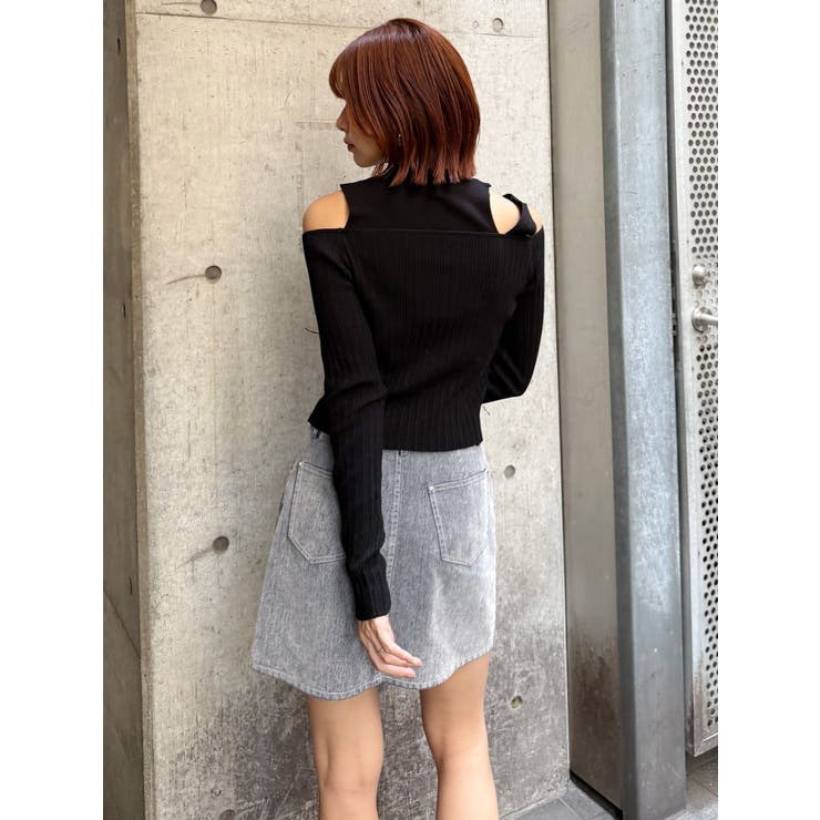 フロッキーデニムミニスカート【セット販売対象】 | MURUA | 詳細画像29 