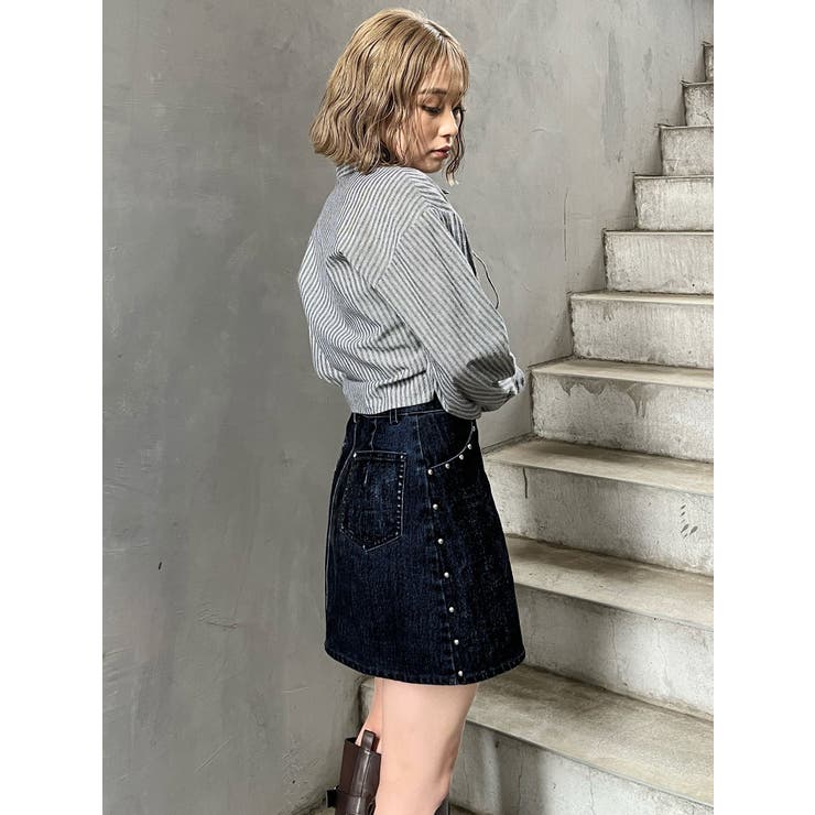 フロッキーデニムミニスカート【セット販売対象】 | MURUA | 詳細画像38 