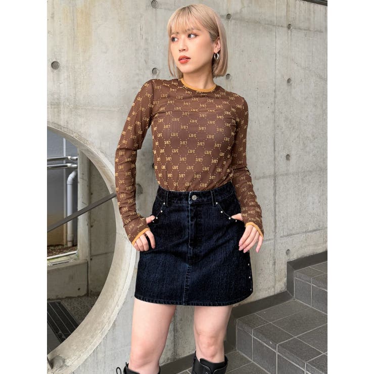 フロッキーデニムミニスカート【セット販売対象】 | MURUA | 詳細画像41 