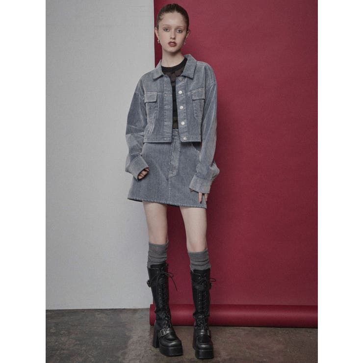 フロッキーデニムミニスカート【セット販売対象】 | MURUA | 詳細画像49 