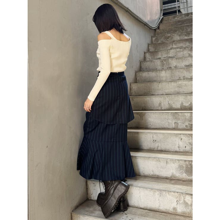 ラップシャツロングスカート[品番：MKSW0066031]｜MURUA（ムルーア）の