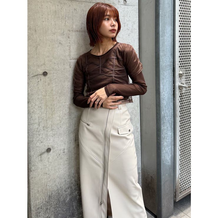 ZIPスリットフェイクレザースカート | MURUA | 詳細画像27 