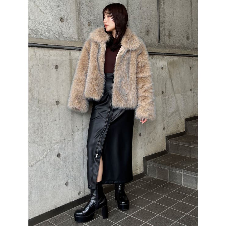 ZIPスリットフェイクレザースカート | MURUA | 詳細画像31 