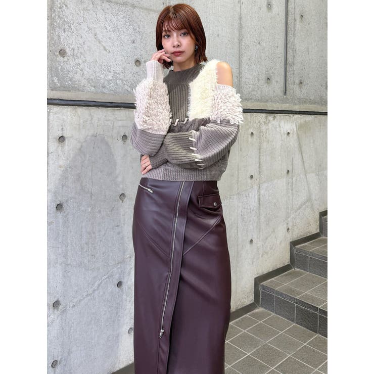 ZIPスリットフェイクレザースカート | MURUA | 詳細画像36 