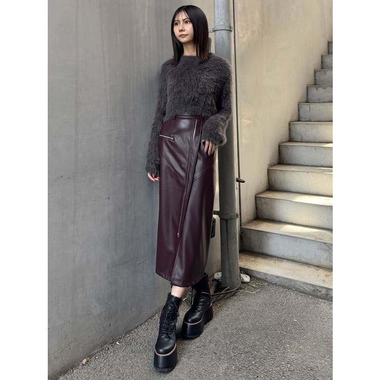 ZIPスリットフェイクレザースカート | MURUA | 詳細画像41 