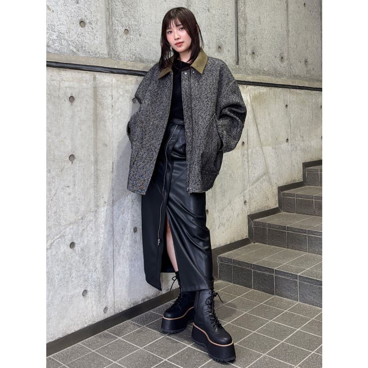 ZIPスリットフェイクレザースカート | MURUA | 詳細画像49 