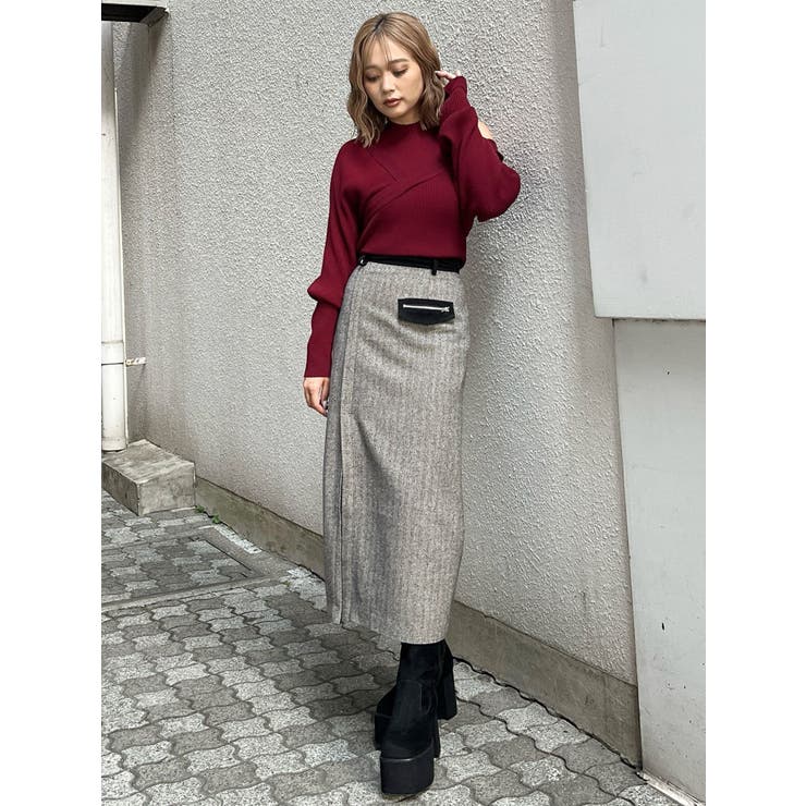 MIXパターンスリットナロースカート | MURUA | 詳細画像16 