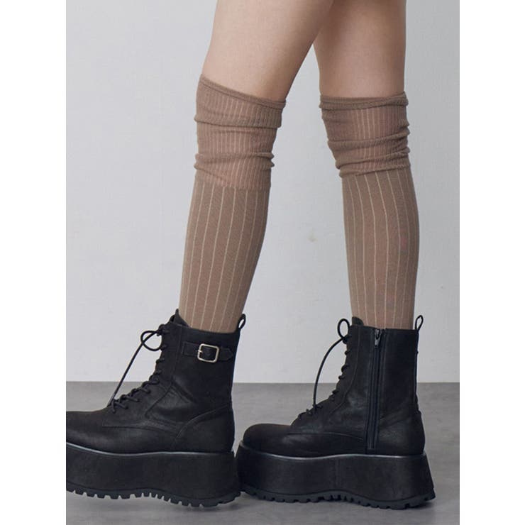 ベージュ | サイハイリブソックス | MURUA