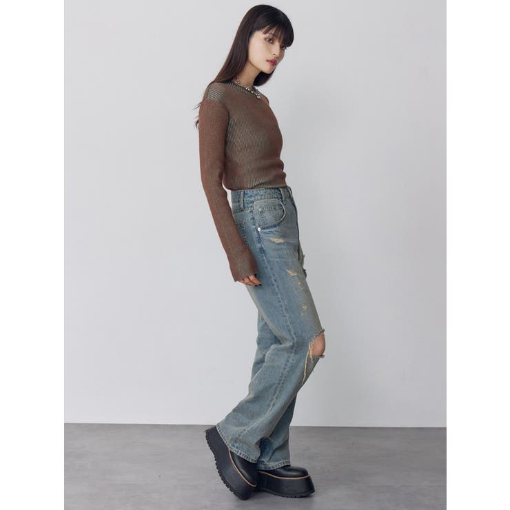 グリンプスダメージデニム | MURUA | 詳細画像10 