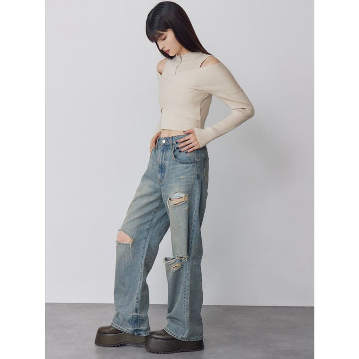 グリンプスダメージデニム | MURUA | 詳細画像12 