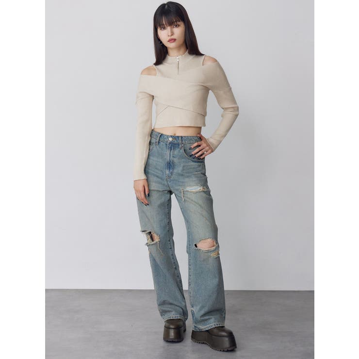 グリンプスダメージデニム | MURUA | 詳細画像13 