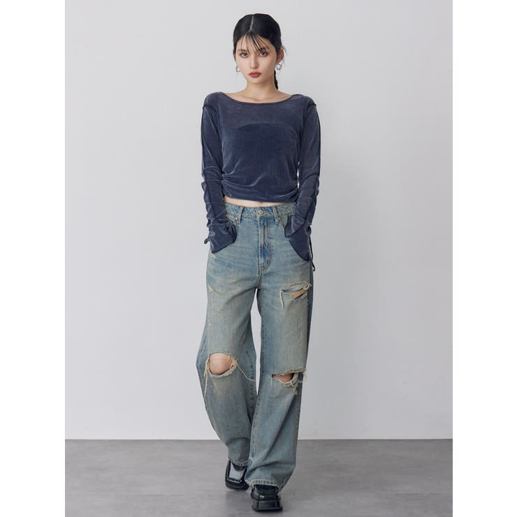 グリンプスダメージデニム | MURUA | 詳細画像15 