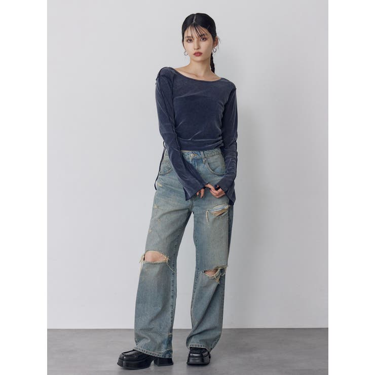 グリンプスダメージデニム | MURUA | 詳細画像16 