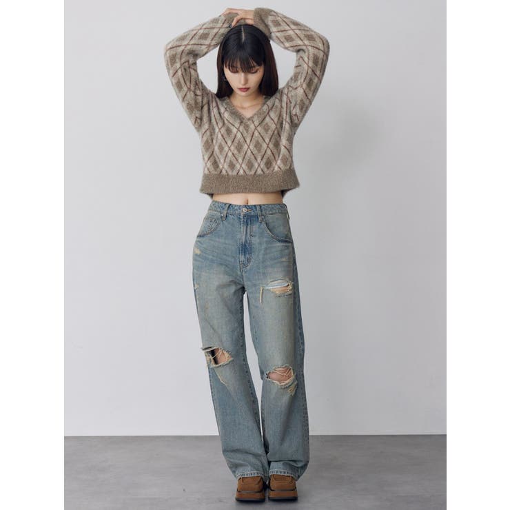 グリンプスダメージデニム | MURUA | 詳細画像5 