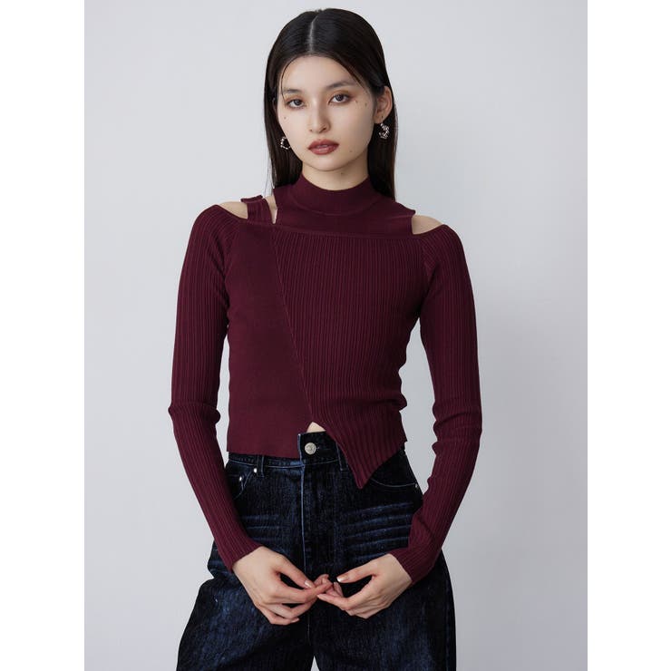 ショルダーカットリブニット | MURUA | 詳細画像2 