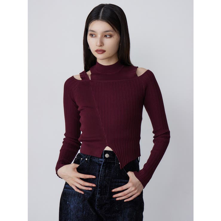 ショルダーカットリブニット | MURUA | 詳細画像9 