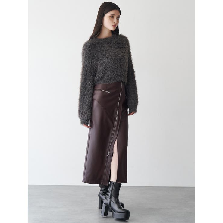 バイカラーMIXシャギーニット | MURUA | 詳細画像14 