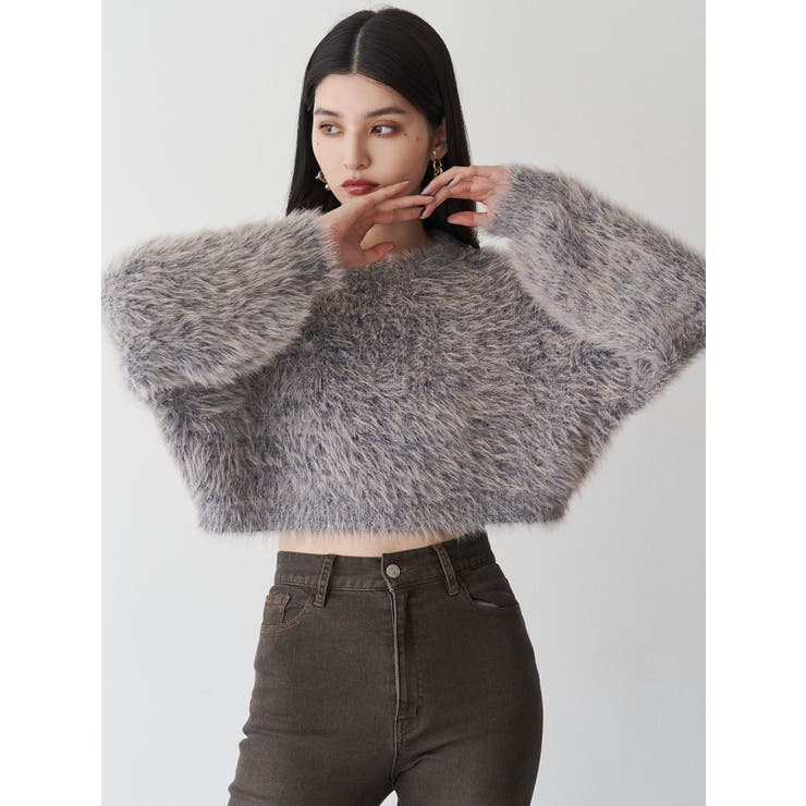 バイカラーMIXシャギーニット[品番：MKSW0066035]｜MURUA（ムルーア