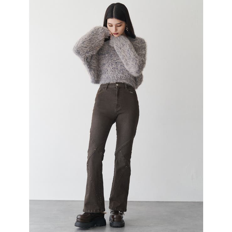 バイカラーMIXシャギーニット | MURUA | 詳細画像20 