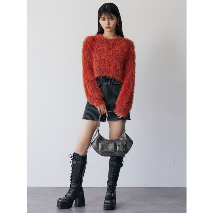 バイカラーMIXシャギーニット | MURUA | 詳細画像28 