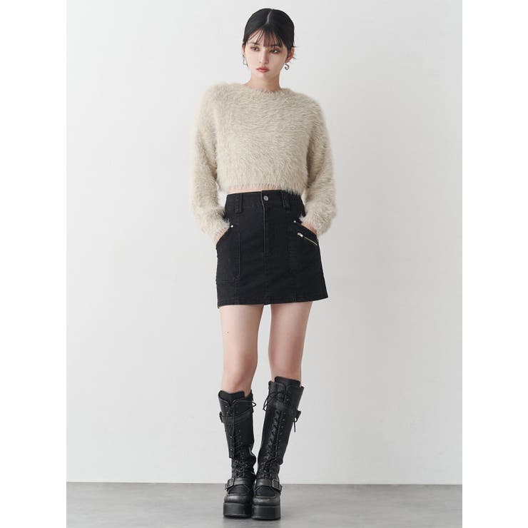 バイカラーMIXシャギーニット | MURUA | 詳細画像30 