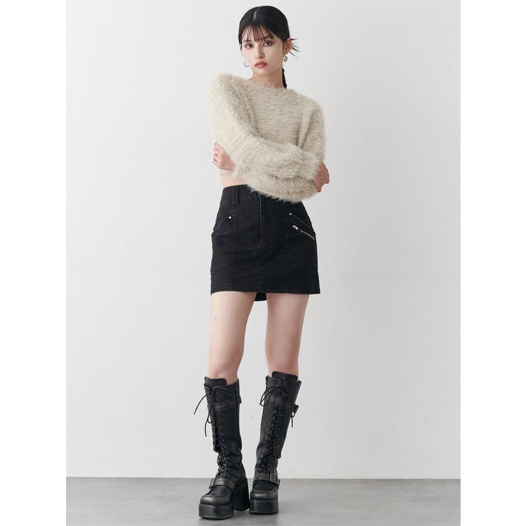 バイカラーMIXシャギーニット | MURUA | 詳細画像31 