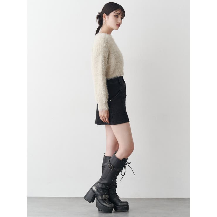 バイカラーMIXシャギーニット | MURUA | 詳細画像32 