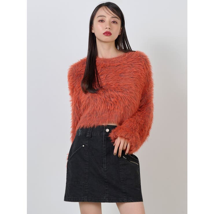 バイカラーMIXシャギーニット | MURUA | 詳細画像33 