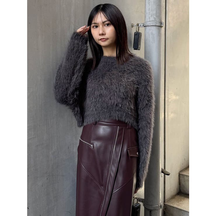 バイカラーMIXシャギーニット | MURUA | 詳細画像36 