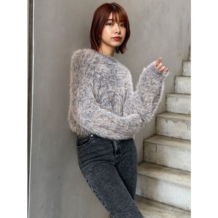 バイカラーMIXシャギーニット | MURUA | 詳細画像42 