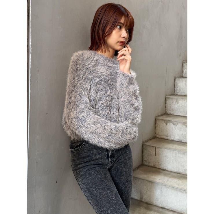 バイカラーMIXシャギーニット | MURUA | 詳細画像44 