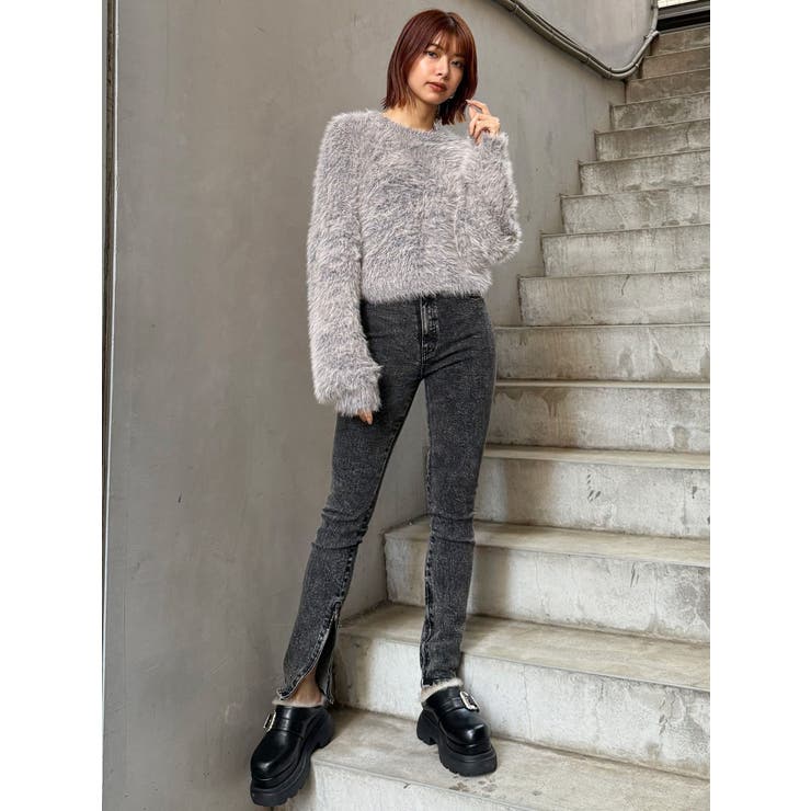 バイカラーMIXシャギーニット | MURUA | 詳細画像45 