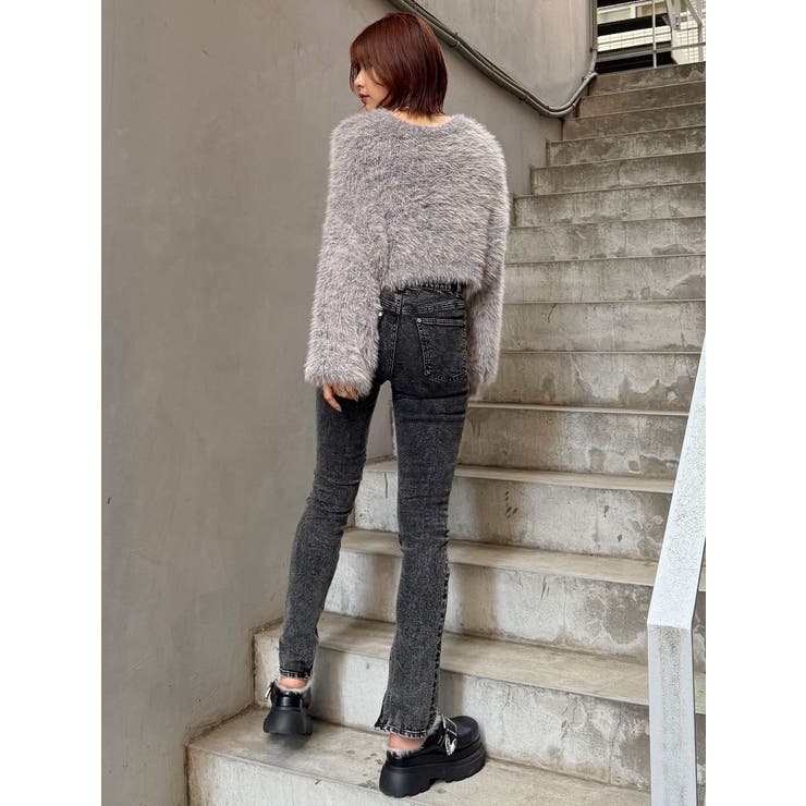 バイカラーMIXシャギーニット | MURUA | 詳細画像46 