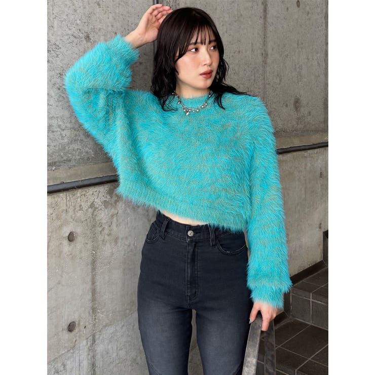 バイカラーMIXシャギーニット | MURUA | 詳細画像48 