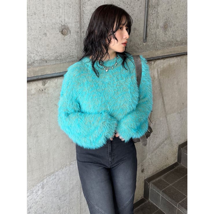 バイカラーMIXシャギーニット | MURUA | 詳細画像49 