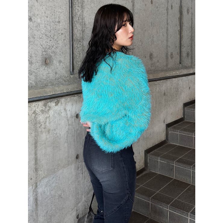 バイカラーMIXシャギーニット | MURUA | 詳細画像50 