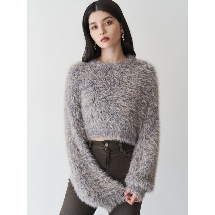 バイカラーMIXシャギーニット | MURUA | 詳細画像9 