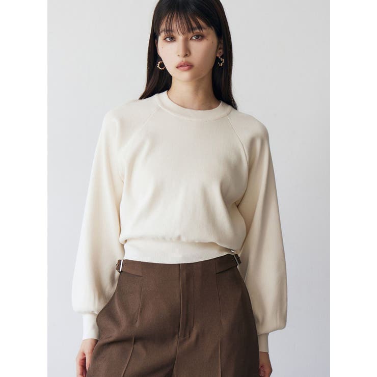 アイボリー | ボリュームスリーブニット | MURUA